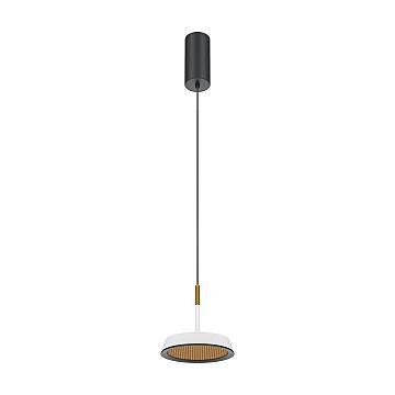 Maytoni Lampadario moderno El 1 luce LED integrato bianco alluminio Maytoni Lampadario moderno El 1 luce LED integrato bianco alluminio