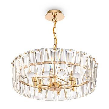 Maytoni Lampadario contemporaneo Puntes 6 luci E14 oro metallo cristallo Maytoni Lampadario contemporaneo Puntes 6 luci E14 oro metallo cristallo