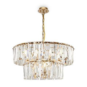 Maytoni Lampadario contemporaneo Puntes 12 luci E14 oro metallo cristalli Maytoni Lampadario contemporaneo Puntes 12 luci E14 oro metallo cristalli