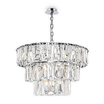 Maytoni Lampadario contemporaneo Puntes 18 luci E14 cromo metallo cristallo Maytoni Lampadario contemporaneo Puntes 18 luci E14 cromo metallo cristallo