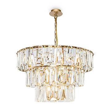 Maytoni Lampadario contemporaneo Puntes 18 luci E14 oro metallo cristallo Maytoni Lampadario contemporaneo Puntes 18 luci E14 oro metallo cristallo