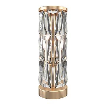 Maytoni Lampada da scrivania contemporanea Puntes 2 luci E14 oro acciaio cristalli Maytoni Lampada da scrivania contemporanea Puntes 2 luci E14 oro acciaio cristalli