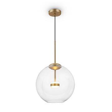 Maytoni Lampadario moderno Cometa 1 luce LED integrato oro metallo vetro