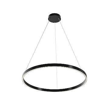 Maytoni Sospensione moderna Rim 1 luce LED integrato nero alluminio