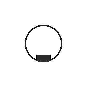 Maytoni Applique moderna Rim 1 luce LED integrato nero alluminio