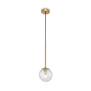 Maytoni Sospensione contemporanea Ligero 1 luce E27 ottone metallo diffusore vetro bianco