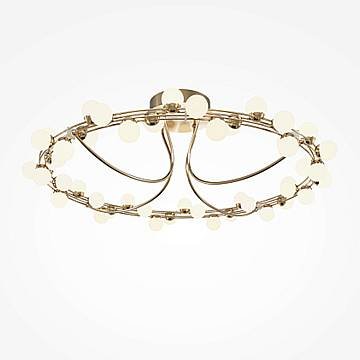 Maytoni Plafoniera moderna Tessara 1 luce LED integrato oro acciaio