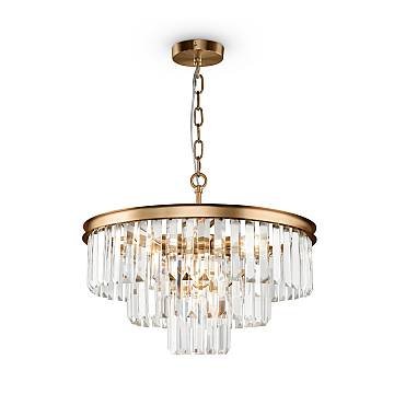 Maytoni Lampadario Contemporaneo Revero 7 luci E14 ottone metallo vetro