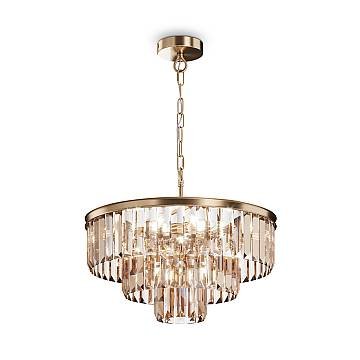 Maytoni Lampadario contemporaneo Revero 7 luci E14 oro metallo vetro
