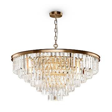 Maytoni lampadario contemporaneo Revero 16 luci E14 ottone metallo vetro