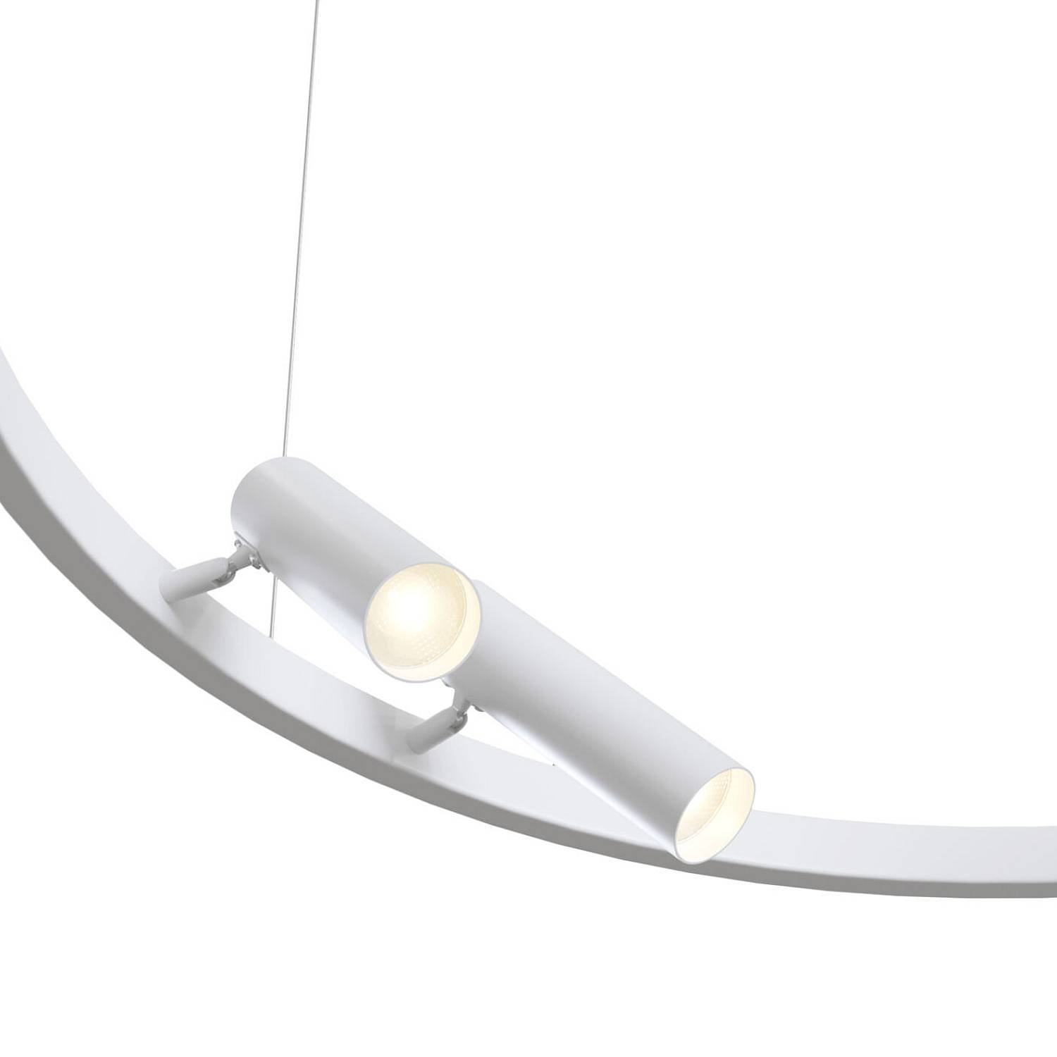 Lampadario A Sospensione Moderno Satellite Metallo Bianco Acrilico Luce Led 42W MOD102PL-L42W