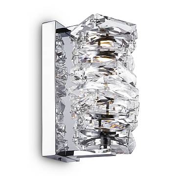 Maytoni applique contemporanea Coil 1 luce LED integrato cromo vetro