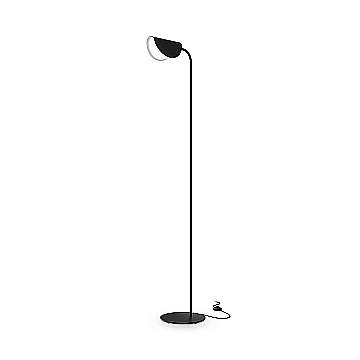 Maytoni Lampada da terra moderna Mollis 1 luce G9 nero metallo diffusore acrilico