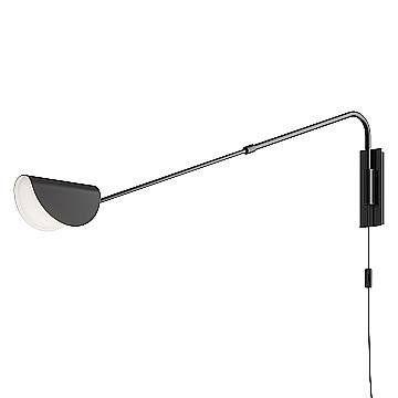 Maytoni Applique moderna Mollis 1 luce G9 nero metallo diffusore acrilico