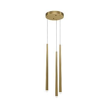 Maytoni Lampadario Moderno Cascade 3 luci LED integrato ottone alluminio Maytoni Lampadario Moderno Cascade 3 luci LED integrato ottone alluminio