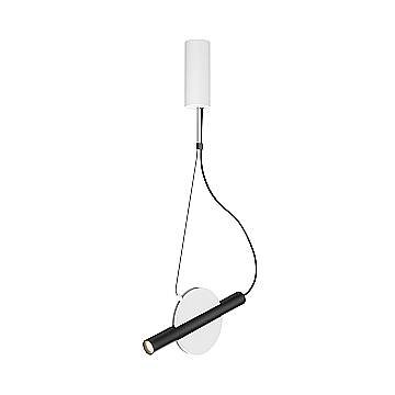 Maytoni Sospensione contemporanea Enigma 1 luce LED integrato bianco metallo diffusore bianco e nero