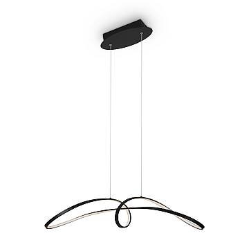 Maytoni Lampadario moderno Curve 1 luce LED integrato nero alluminio