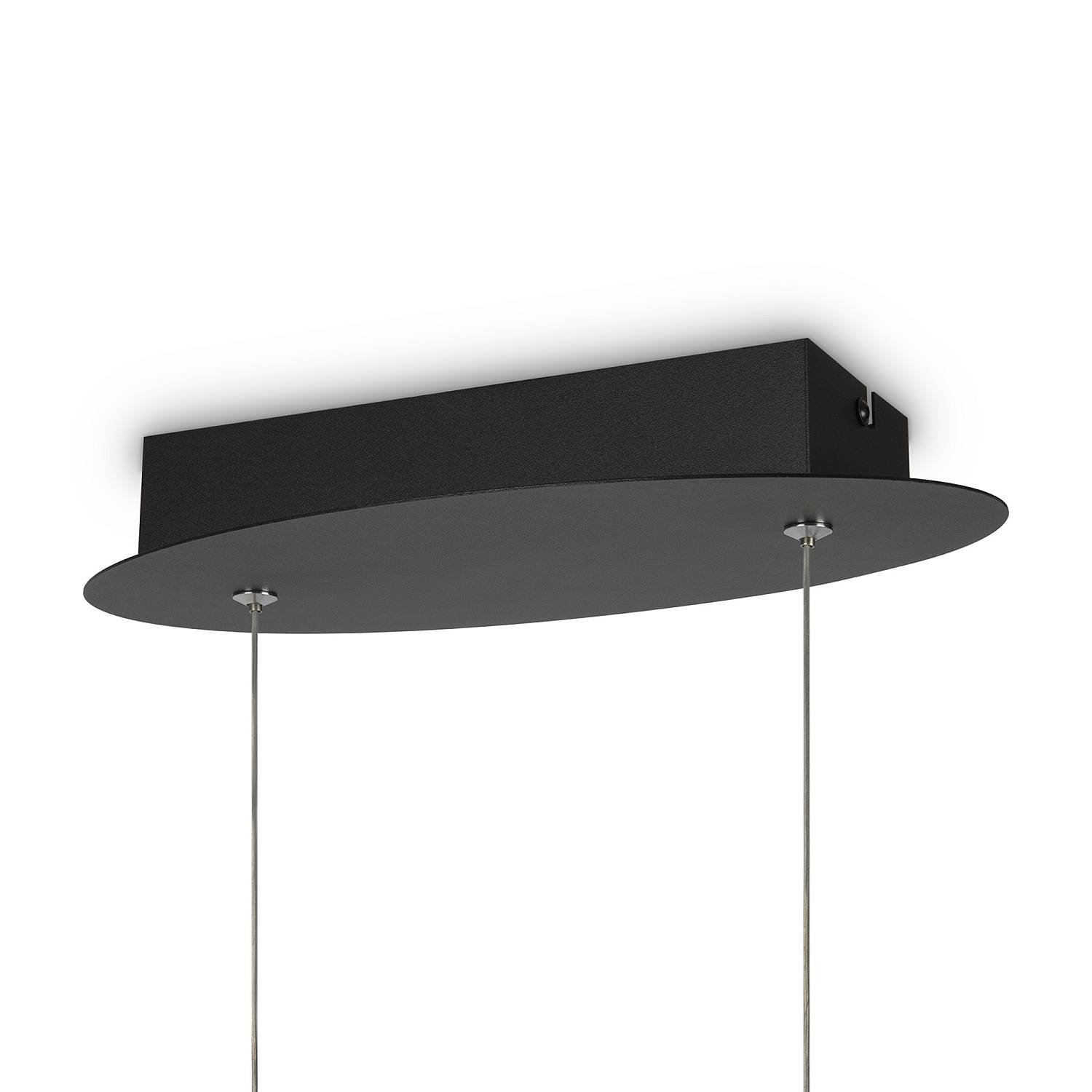 Lampadario A Sospensione Moderno Curve Alluminio Nero 1 Luce Led 42W MOD156PL-L52B4K