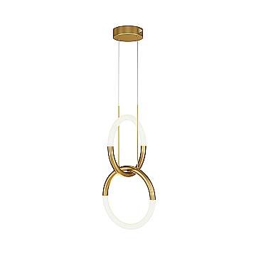 Maytoni Lampadario Moderno Node 1 luce LED integrato oro metallo diffusore opaco