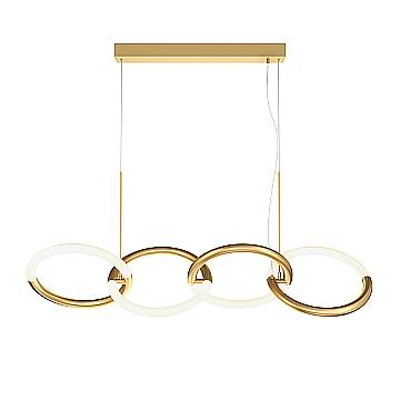 Maytoni lampadario moderno Node 4 luci LED integrato oro metallo diffusore opaco