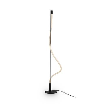 Maytoni Lampada da terra moderna Tau 1 luce LED integrato nero alluminio