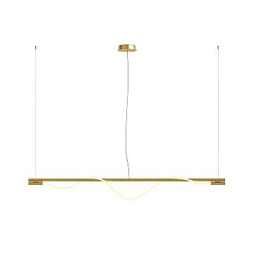 Maytoni Lampadario Sospensione Moderna Tau 1 luce LED integrato oro alluminio