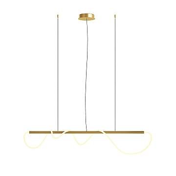 Maytoni Lampadario Moderno Tau 1 luce LED integrato oro alluminio