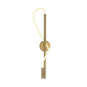 Maytoni Applique moderna Tau 1 luce LED integrato oro alluminio