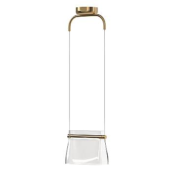 Maytoni Lampadario Sospensione Moderna Cabaret 1 luce LED integrato ottone metallo vetro