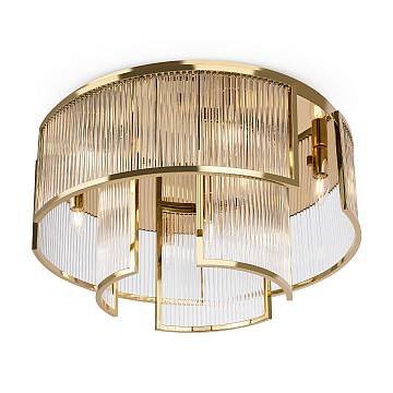 Maytoni Plafoniera moderna Frame 9 luci E14 oro metallo vetro Maytoni Plafoniera moderna Frame 9 luci E14 oro metallo vetro