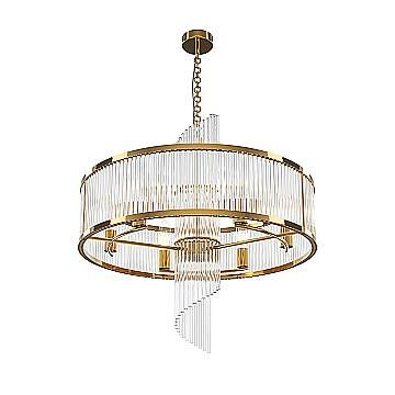 Maytoni Lampadario moderno Frame 6 luci E14 oro metallo vetro Maytoni Lampadario moderno Frame 6 luci E14 oro metallo vetro