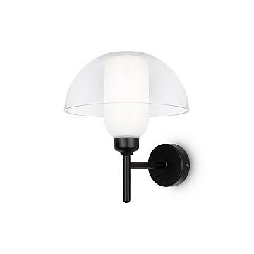 Maytoni applique moderna Memory 1 luce E14 metallo nero vetro