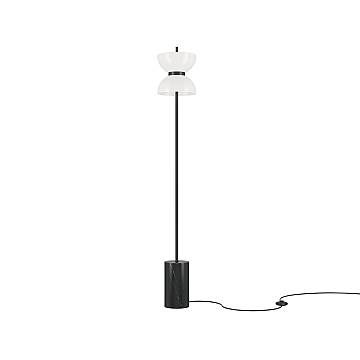 Maytoni Lampada da terra moderna Kyoto 1 luce LED integrato nero metallo vetro
