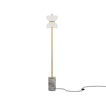 Maytoni Lampada da terra moderna Kyoto 1 luce G9 LED integrato oro metallo vetro