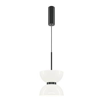 Maytoni Lampadario moderno Kyoto 1 luce LED integrato nero metallo vetro