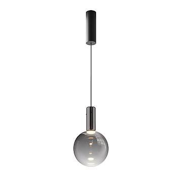 Maytoni Lampadario moderno Nebula 1 luce LED integrato nero metallo vetro