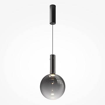 Maytoni Lampadario moderno Nebula 1 luce LED integrato nero metallo vetro