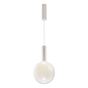 Maytoni Lampadario moderno Nebula 1 luce LED integrato bianco metallo vetro