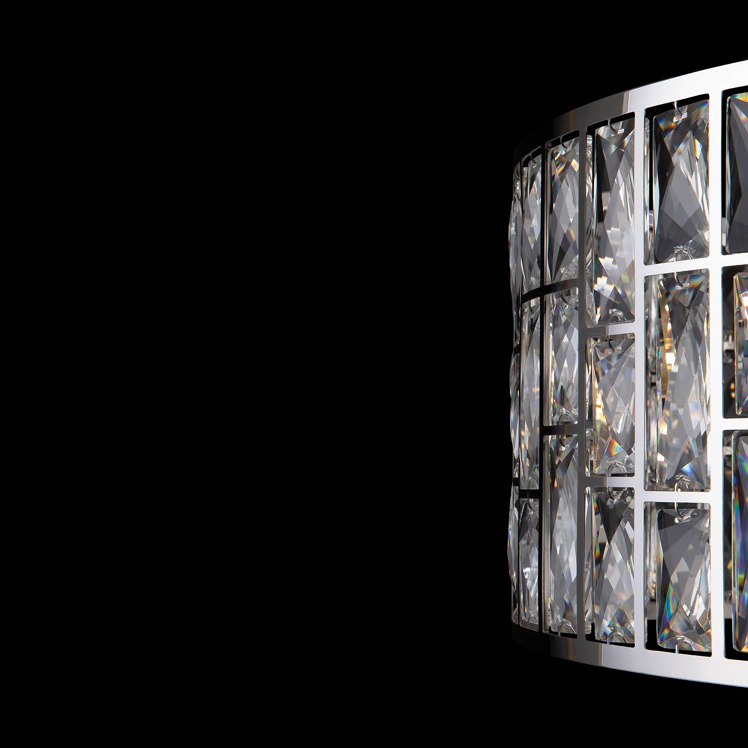 Lampadario A Sospensione Moderno Gelid Metallo Cromo Cristallo 4 Luci E27 60W MOD184-PL-04-CH