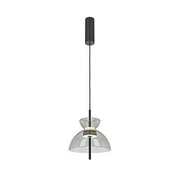 Maytoni Lampadario moderno Bangkok 1 luce LED integrato nero metallo vetro