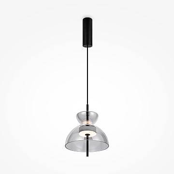 Maytoni Lampadario moderno Bangkok LED integrato 1 luce metallo nero vetro