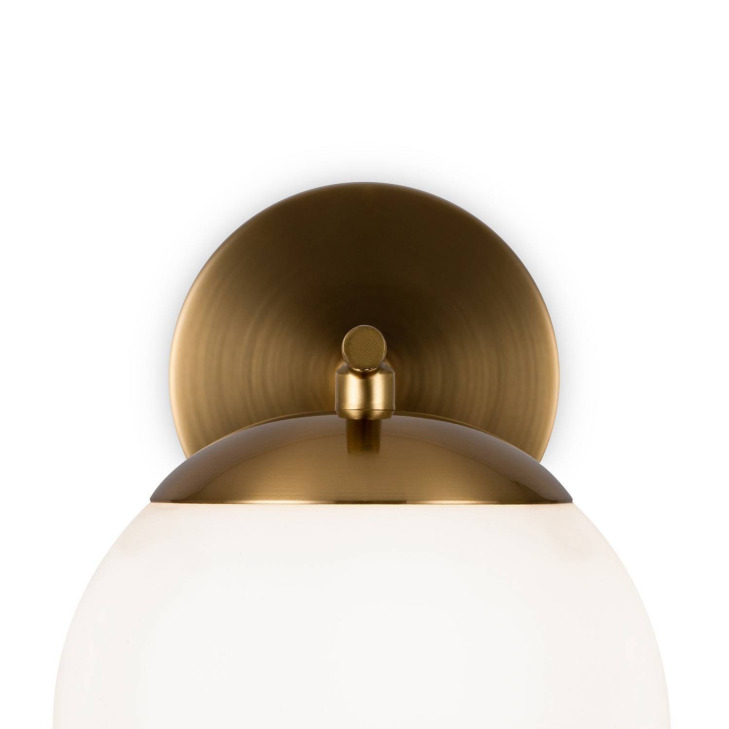 Applique Contemporanea Marble Metallo Ottone 1 Luce Diffusore Bianco MOD187WL-01BS