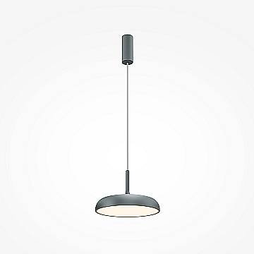 Maytoni Lampadario moderno Gerhard 1 luce LED integrato grigio metallo diffusore acrilico