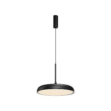 Maytoni Lampadario moderno Gerhard 1 luce LED integrato nero metallo diffusore acrilico