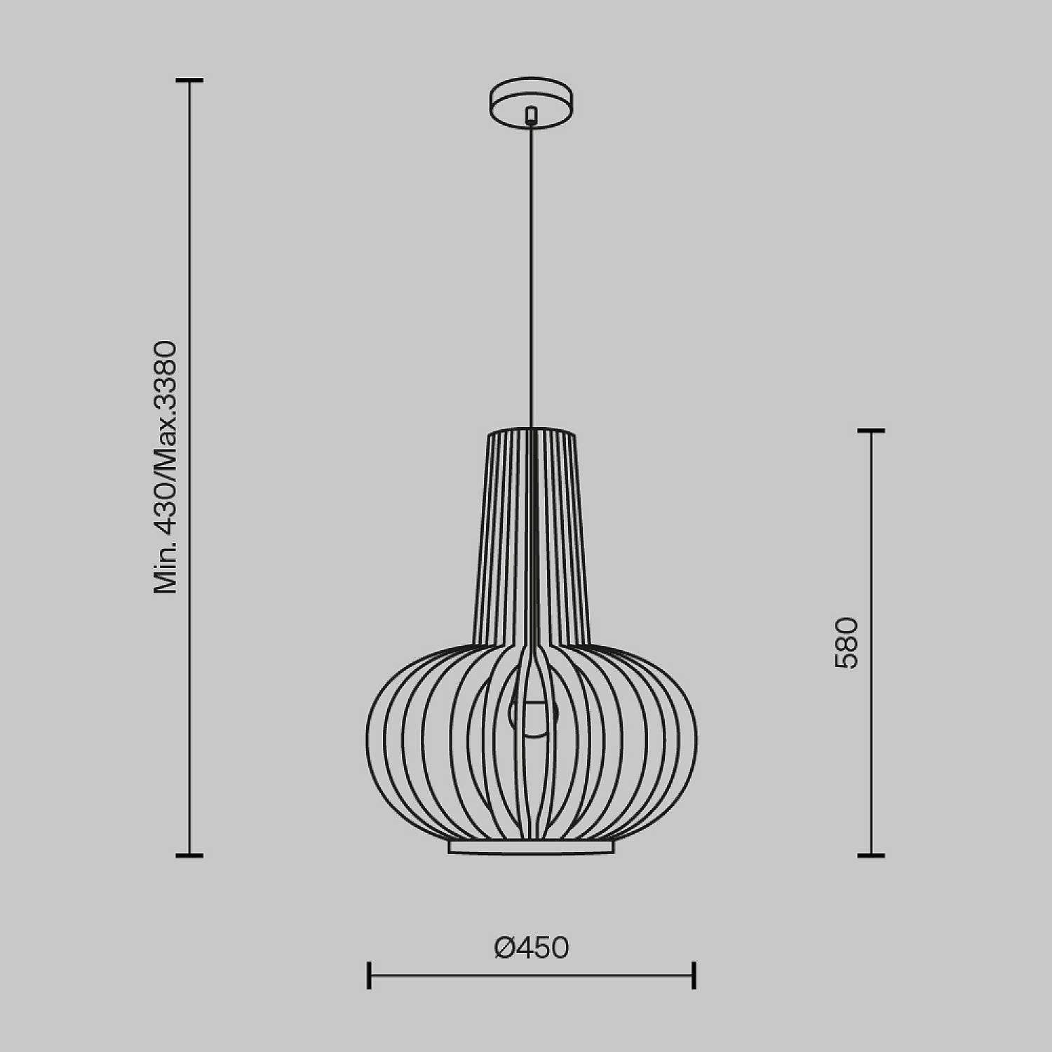 Lampada A Sospensione Moderno Roots 1 Luce E27 40W Metallo Nero D.45 Ip20 MOD193PL-01W1