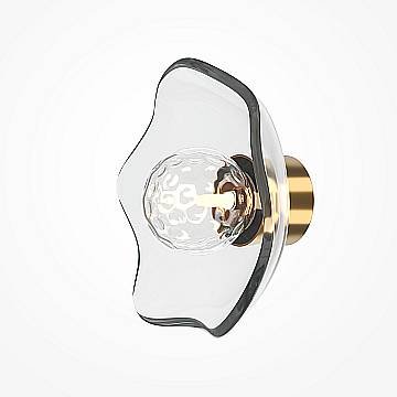 Maytoni Applique Moderna Miracle 1 luce G9 ottone metallo vetro