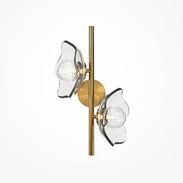 Maytoni applique moderna Miracle 2 luci G9 ottone metallo vetro
