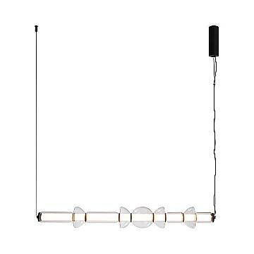 Maytoni Lampadario moderno Cosmo 1 luce LED integrato nero metallo vetro