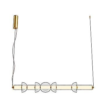 Maytoni Lampadario Moderno Cosmo 1 luce LED integrato ottone metallo vetro trasparente