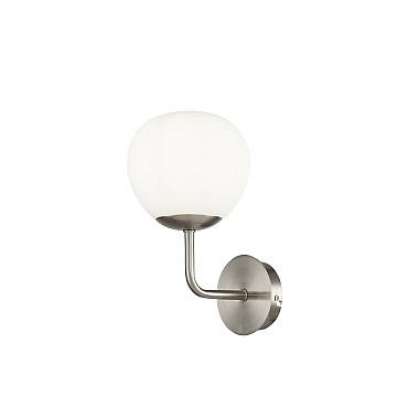 Maytoni applique contemporanea Erich 1 luce E14 nichel metallo vetro soffiato